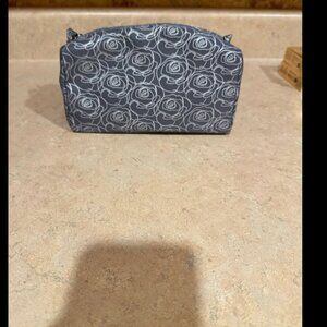 Lancome Cosmetic Zipper Bag with Flower Print Pouch Clutch